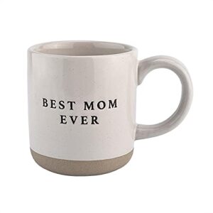 Sweet Water Decor Stoneware Coffee Mugs | Mom Mug | Novelty Coffee Mugs | Microwave & Dishwasher Safe | 14oz Coffee Cup | Mother's Day Gift (Best Mom Ever)