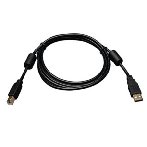 Tripp Lite USB 2.0 Hi-Speed A/B Cable with Ferrite Chokes (M/M) 6-ft. (U023-006), Black