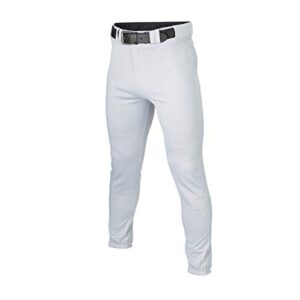 EASTON RIVAL+ Pro Taper Baseball Pant, White, Youth, Small