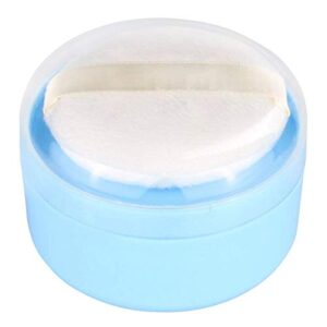 Onwon After-Bath Puff Box Empty Body Powder Container Dispenser Case with Sifter and Powder Puffs for Home and Travel Use