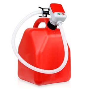 TERA PUMP Next Gen Overflow Protection Gas Transfer Pump, Fueling Made Easy, 3.25-ft Long Hose, Liquid Transfer Pump fits most Gas Cans at 2.4 GPM (Gas Diesel Kerosene & more)