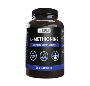 Pure Original Ingredients L-Methionine (365 Capsules) No Magnesium Or Rice Fillers, Always Pure, Lab Verified