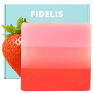 Fidelis Yoni Soap Bar (2 Pack) 3.5 Oz pH Balanced V Clean Natural Feminine Wash (Strawberry)