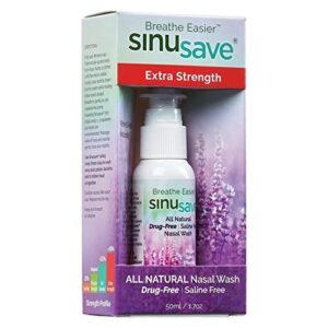 SINUSAVE Extra Strength/All-Natural, Drug Free, Nasal Wash & Allergy Spray/Sinus Spray for Fast Relief from Nasal Congestion / 1.7 FL OZ - 70% More Sprays as Other Leading Brands!