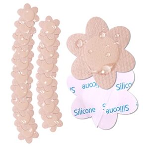 Nipple Stickers Reusable Waterproof Adhesive Nipple Covers Invisible Breast Petals Suitable for Wearing, Tanning, Running, Swimming Beige