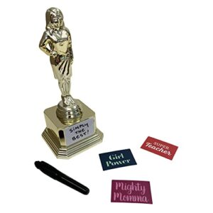 Customizable Super Mom Trophy - Novelty Funny Humor Gift for Mom, Wife, Girlfriend on Birthday or Mothers Day - 8