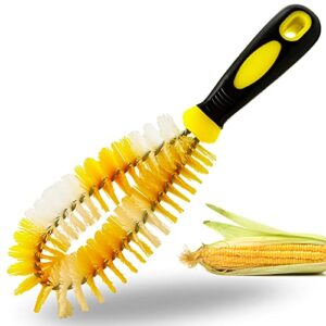Corn Silk Brush Remover Corn Silk Remover Brush Corn Silker Remover Corn Silking Brush Vegetable Cleaning Brush Vegetable Brush Corn Scrubber Brush with Handle for Sweet Corn Silk, Carrots, Potatoes