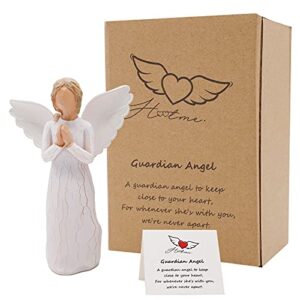 Guardian Angel Figurine, Praying Angel, Sculpted Hand-Painted Figure, Encouragement Present, Gift to Show Love, Sympathy, Gratitude, Bereavement, Friendship or Prayer