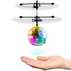 Magic Flying Ball Toy - Infrared Induction RC Helicopter Drone, Disco Light LEDs, Unique Christmas Stocking Stuffers Idea for Kids & Adults 2022 Best Teenage Girls Gifts Teen Boys & Tweens Present