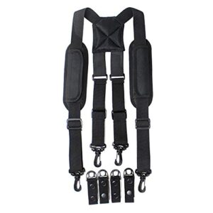 Police Suspender for Duty Belt Tactical Suspenders Duty Belt Suspenders Law Enforcement with Padded Adjustable Shoulder