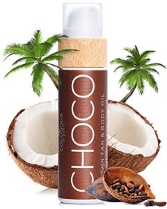 COCOSOLIS Choco Suntan & Body Oil - Organic Tanning Bed Lotion - Deep Chocolate Tan - Tanning Accelerator for Indoor Tanning Beds ( 3.7 Fl Oz)