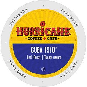 Hurricane Coffee Cuba 1910 Coffee, Single Serve Cups for Keurig K Cup Brewers, 24Count