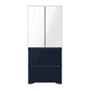 SAMSUNG 17.3 Cu Ft Smart Kimchi & Specialty 4-Door French Door Refrigerator w/ Freezer, Precise Cooling, Large Capacity, RQ48T94B277/AA, White Navy Glass