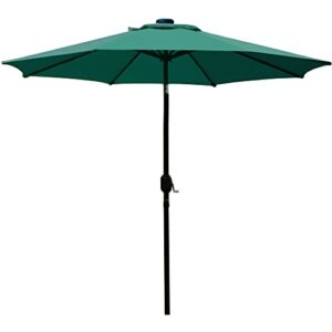 Sunnyglade 9' Patio Umbrella Outdoor Table Umbrella with 8 Sturdy Ribs (Dark Green)