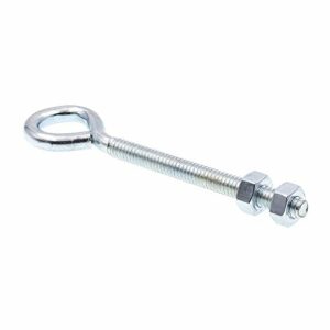 Prime-Line 9066440 Eye Bolts With Nuts, 1/4 inch-20 X 4 inch, Zinc Plated Steel, (10-pack)