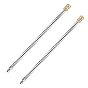 RIDGE WASHER Pressure Washer Extension Wand, 17 Inch Stainless Steel 1/4 Inch Quick Connect Power Washer Lance, 2 Pack