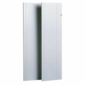 Easy Track Vertical 48 Inch Panels for Added Closet Organization and Storage Solutions Compatible Closet Systems, White (2 Pack)