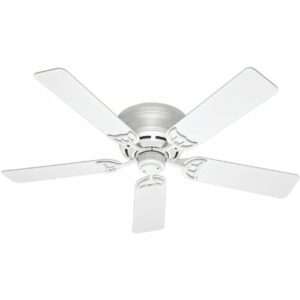 Hunter Fan Low Profile III Indoor Ceiling Fan with Pull Chain Control, Metal, White Finish, 52 Inch