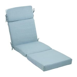 Arden Selections Oceantex Outdoor Chaise Lounge Cushion 42.5 x 21, Sky Blue