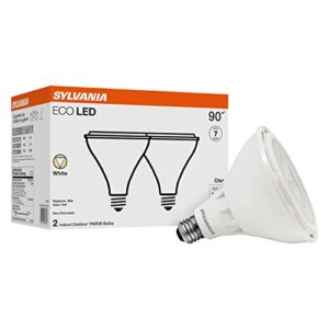 SYLVANIA ECO LED PAR38 Light Bulb, 90W = 14W, 7 Year, Non-Dimmable, 1000 Lumens, Clear, 3000K, White – 2 Pack (40881)