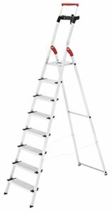 Hailo 8030-827 XXR Comfortline 8Step Folding Lightweight Aluminum Platform Step Ladder, Silver