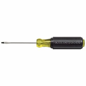 Klein Tools 606-2 Mini Flathead Screwdriver, 1/16-Inch Keystone Tip with 2-Inch Round Shank and Cushion Grip Handle