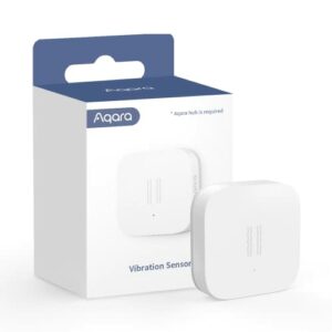 Aqara Vibration Sensor, REQUIRES AQARA HUB, Zigbee Connection, Wireless Mini Glass Break Detector for Alarm System and Smart Home Automation, Compatible with Apple HomeKit, Works With IFTTT