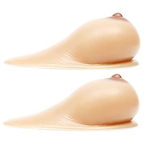 UYBAG Silicone Prosthesis Breast Form Self Adhesive Silicone Boobs for Men and Women Crossdressers Mastectomy Transgender Cosplay,Flesh,B Cup (600g/pair)
