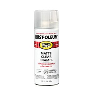 Rust-Oleum 285093 Stops Rust Spray Paint, 12 Oz, Matte Clear
