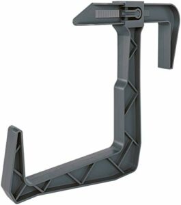 Dunes Clamp-on Universal Fit, Adjustable Planter Box Rail Brackets for Balcony, Fence (for x-x” railings) 2 Pack (Grey)