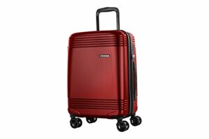 BUGATTI Nashville Collection 20 Inch Hard Shell Spinner Carry On Bag for Airplanes, Hardside Expandable Suitcase with 360-Degree Spinner Wheels, Retractable Handle, Airline Approved, Red