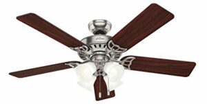 Hunter Studio Series Indoor Ceiling Fan with LED Lights and Pull Chain Control