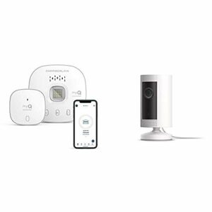 Key by Amazon in-Garage Delivery Bundle | Chamberlain myQ-G0401 - Wireless Smart Garage Hub and Controller, Wi-Fi & Bluetooth with Ring Indoor Cam HD Security Camera with Two-Way Talk, White