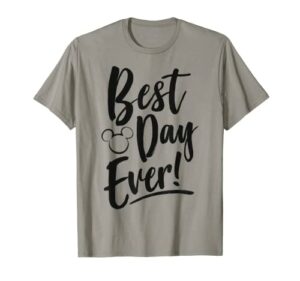 Disney Mickey And Friends Best Day Ever Text T-Shirt