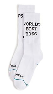 STANCE Men's Worlds Best Boss Socks, White, L