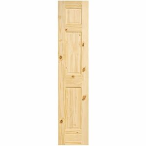3 Panel Colonial Double Hip Knotty Clear Pine Interior Door Slab (18x80)