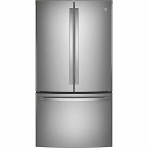 GE Profile PWE23KYNFS 36 Energy Star Counter Depth French Door Refrigerator with 23.1 cu. ft. Capacity Internal Water Dispenser TwinChill Evaporator and Showcase LED Lighting in Fingerprint Resistant Stainless Steel
