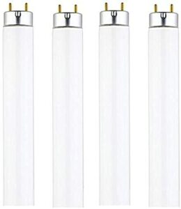 Dysmio F25T8 25-Watt 36-inch Tube Light Bulb, 5000K,2200 Lumen G13 Medium Bi-Pin Base T8 Fluorescent Light Bulb, with Natural White Light - 4 Pack