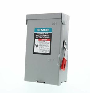 Siemens GNF222A 2P 60A 240V General Duty Safety Switch Indoor, Non-Fusible,ANSI 61 Grey