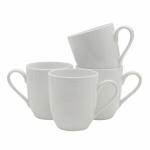 Everyday White by Fitz and Floyd 12 Ounce Mugs, Set of 4, 4 Count (Pack of 1)