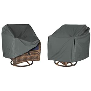 ANANMEI Outdoor Swivel Lounge Chair Cover 2 Pack, (37.5 L x 39.25 W x 38.5 H inches) 100%Waterproof Heavy Duty Outdoor Chair Covers, Patio Furniture Cover for Swivel Patio Lounge Chair
