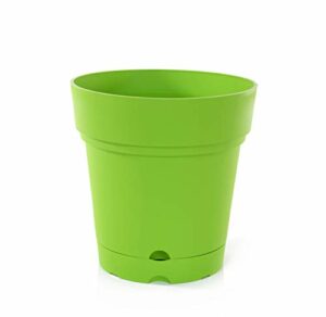 Mintra Home Garden Pots, Colorful, Planter, Flower Pot, 8.5in Round, 1pk (Lime Green, 8.5in Diameter)