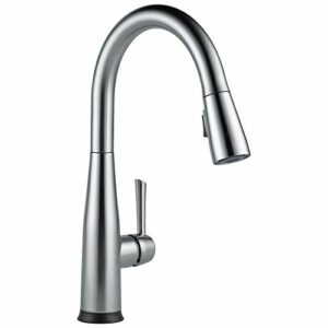 Delta Faucet Essa Touch Kitchen Faucet Arctic Stainless, Kitchen Faucets with Pull Down Sprayer, Kitchen Sink Faucet, Touch Faucet for Kitchen Sink, Touch2O Technology, Arctic Stainless 9113T-AR-DST