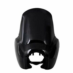 FATECIM Headlight Fairing Cover with 15'' Darker Smoke Windshield Fits For Harley Dyna FXDXT T-Sport (Darker Smoke)
