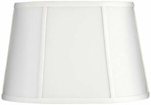 White Racetrack Small Oval Lamp Shade 12