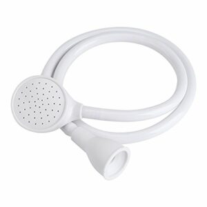 Bathtub Hose Attachment For Tub Faucet Mobile Handheld Shower Connector, Rubber Pet Shower Head Hose Faucet Suitable for faucets with a diameter of 1.5-2.0cm, White(single head)