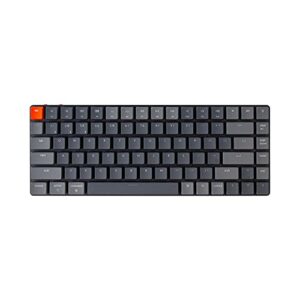 Keychron K3 75% Layout 84-Key Ultra-Slim Hot-Swappable Wireless Bluetooth Mechanical Keyboard with Low-Profile Keychron Optical Brown Switch/White LED Backlight/USB Wired for Mac Windows-Version 2