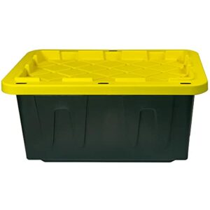 5 Gal. Plastic Storage Tote, Black/Yellow (Set of 4), ‎ 16.5 x 16.5 x 12.5 inches