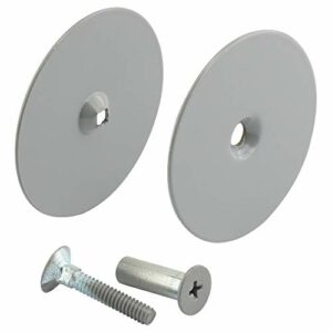 Door Hole Cover Plate, 2-5/8 in. Diameter, Finished in Gray Primer