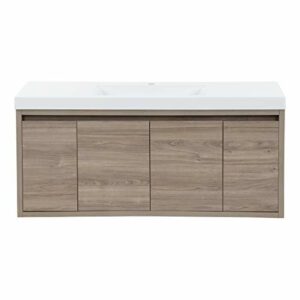 Spring Mill Cabinets Kelby Bathroom Vanity with Sink, 48 Inches, Forest Elm